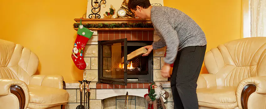 Rusted Metal Fireplace Restoration in Nanuet, New York